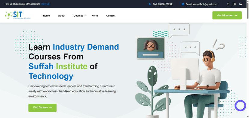 Karachi's Top Institute Website